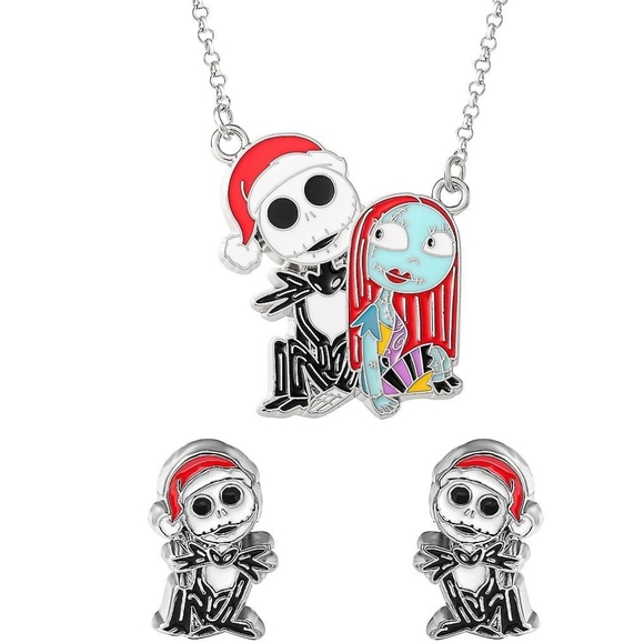 Disney Nightmare Before Christmas Necklace Earring Set Nwt - Picture 2 of 3